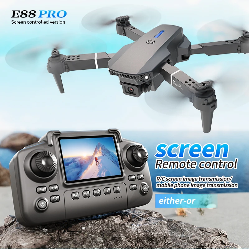 Drone Surveying - Professionelle E88 PRO Drohne mit Bildschirm,